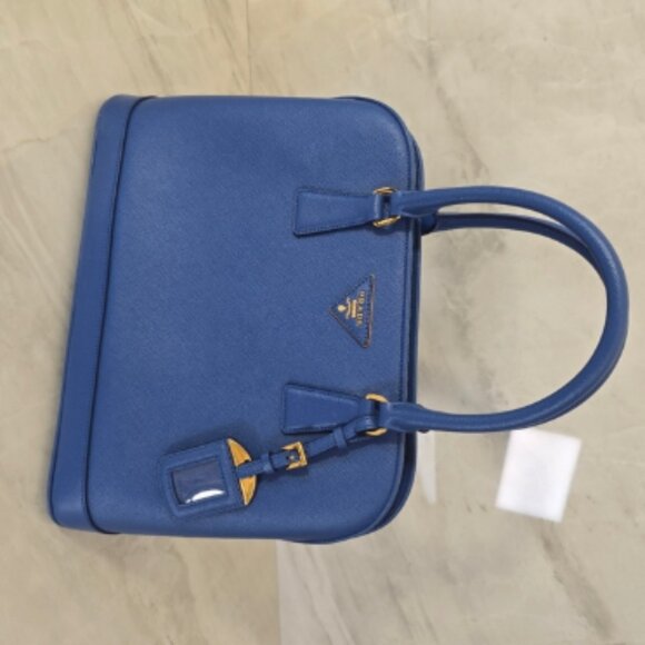 Prada Promenade Blue Saffiano Leather Women's Bag - Picture 1 of 5